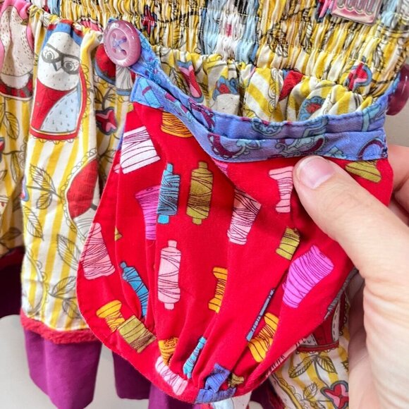 Matilda Jane Girls Paint By Numbers Vintage Cameo Bird Skirt w/‎ Pockets- 2T - Picture 4 of 6